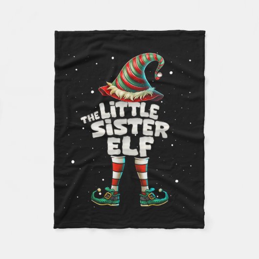 I'm The Little Sister Elf Family Matching Group Ch Fleece Deken (Voorkant)