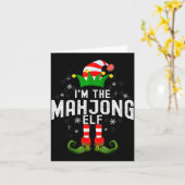 I'm The Mahjong Elf Christmas Family Pjs Costume Kaart (Gele Bloem)