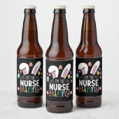 I'm The Nurse Bunny Easter Matching Bier Etiket (Flessen)