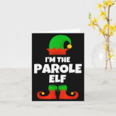 I'm The Parole Elf Family Pajama Christmas Officer Kaart (Gele Bloem)
