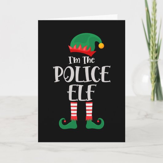 Im The Police Elf Matching Kerstmis 2021 Kaart (Voorkant)