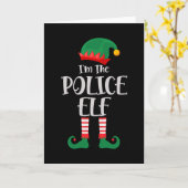 Im The Police Elf Matching Kerstmis 2021 Kaart (Gele Bloem)
