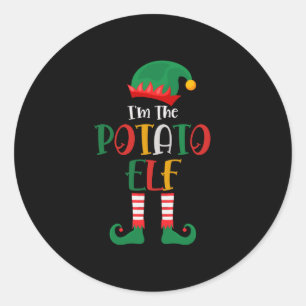 Im The Potato Elf Matching Christmas Ronde Sticker