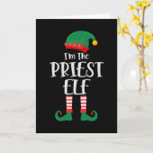 Im The Priest Elf Matching Christmas Kaart (Gele Bloem)