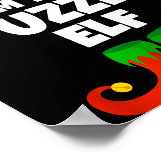 I'm The Puzzle Elf Family Pajama Christmas Funny Poster (Hoek)