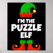 I'm The Puzzle Elf Family Pajama Christmas Funny Poster (Voorkant)