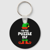 I'm The Puzzle Elf Family Pajama Christmas Funny Sleutelhanger (Voorkant)