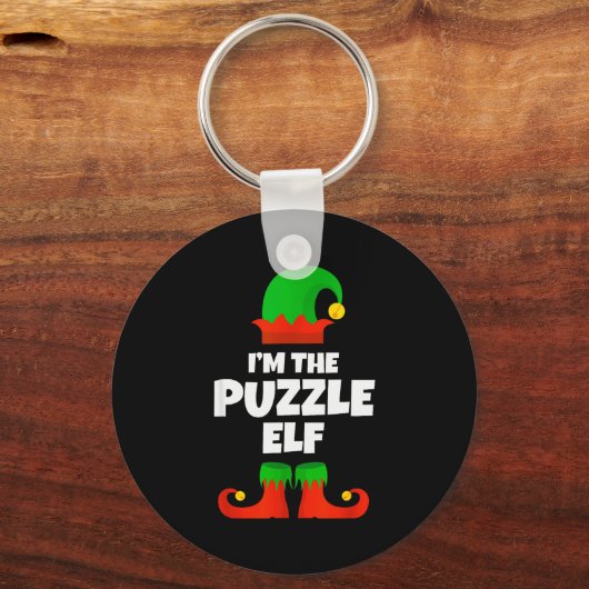 I'm The Puzzle Elf Family Pajama Christmas Funny  Sleutelhanger (Voorkant)
