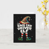 I'm The Race Car Driver Elf Family Matching Group Kaart (Gele Bloem)