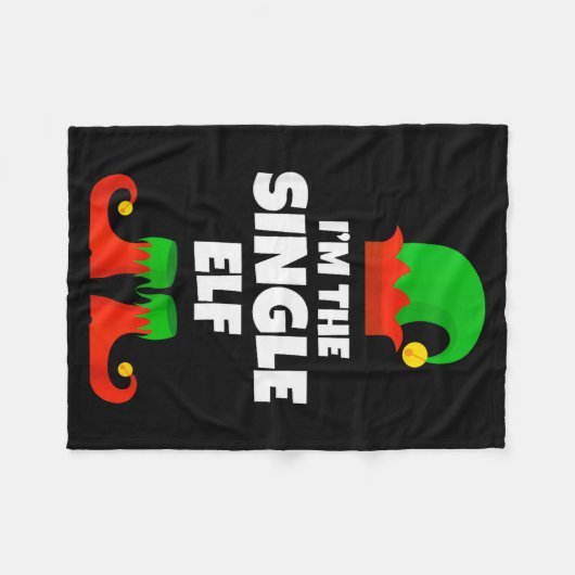 I'm The Single Elf Family Pajama Christmas Funny  Fleece Deken (Voorkant (Horizontaal))