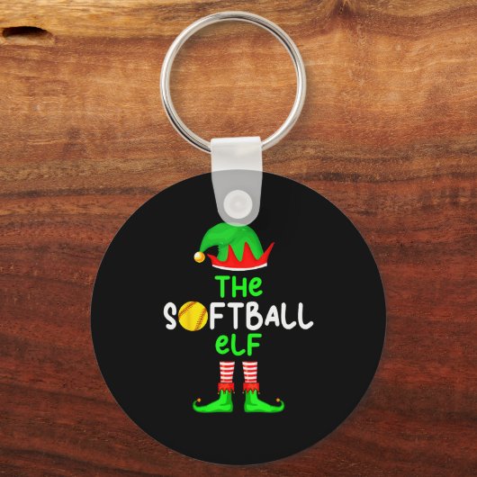 I'm The Softball Elf Christmas Family Matching Paj Sleutelhanger (Voorkant)