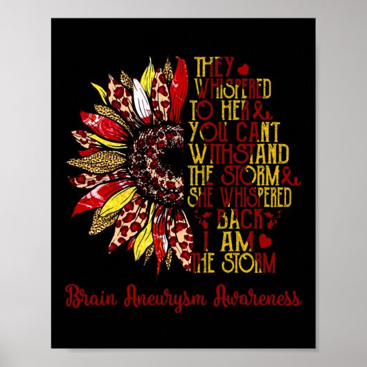 I'm The Storm Sunflower Leopard Brain Aneurysm War Poster (Voorkant)
