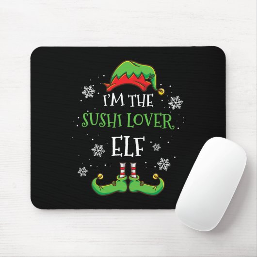 Im The Sushi Lover Elf Christmas Muismat (Met muis)
