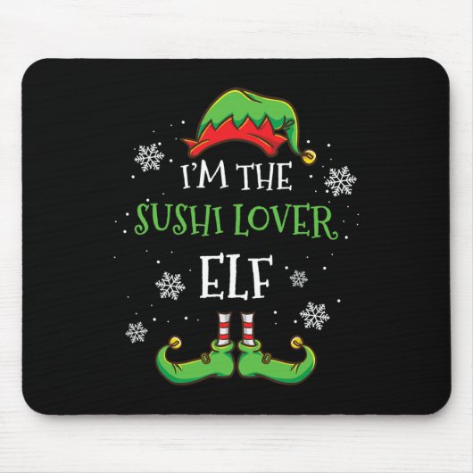 Im The Sushi Lover Elf Christmas Muismat (Voorkant)