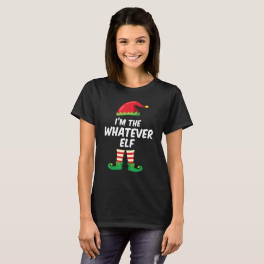 I'm The Whatever Elf  Matching Christmas Elf Costu T-shirt (Voorkant volledig)