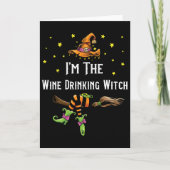 Im The Wine Drinking Witch Halloween Matching Grou Kaart (Voorkant)