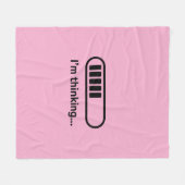 I'm Thinking... Loading Progress Bar Pink Minimali Fleece Deken (Voorkant (Horizontaal))