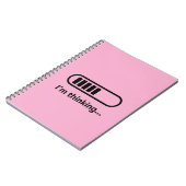 I'm Thinking... Loading Progress Bar Pink Minimali Notitieboek (Linkerzijde)