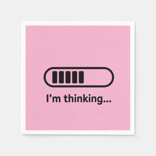 I'm Thinking... Loading Progress Bar Pink Minimali Servet (Voorkant)