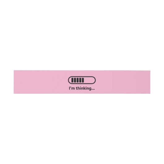 I'm Thinking... Loading Progress Bar Pink Minimali Uitnodigingen Wikkel (Vlak)