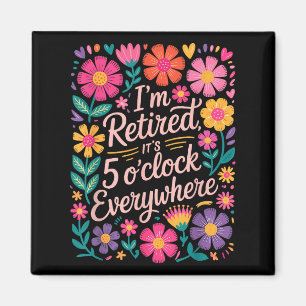 IM trok zijn 5-klok overal Boho Floral RET Magneet