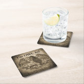 "I'm Uil In" (All In) Grappige pokeravond Vierkante Kartonnen Onderzetter (Insitu)