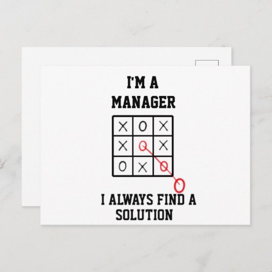 Im Un Manager Je Trouve Toujours Une Carte Postale (Devant / Derrière)
