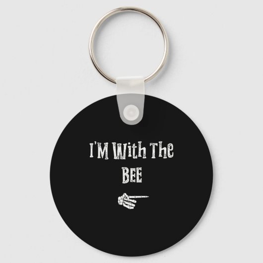 I'm With Bee Halloween Costume Funny Couples Match Sleutelhanger (Voorkant)