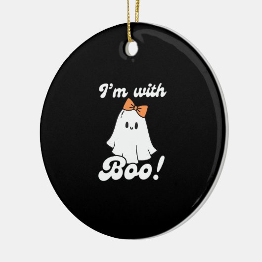 Im With Boo Funny Retro Style Keramisch Ornament (Links)