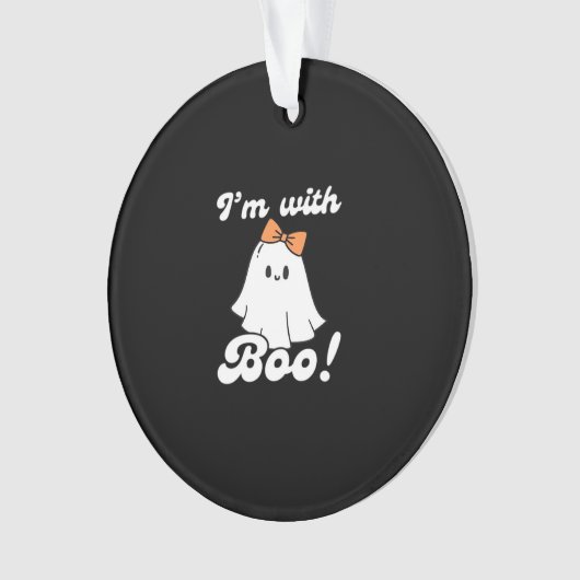 Im With Boo Funny Retro Style Ornament (voorkant)