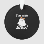 Im With Boo Funny Retro Style Ornament (voorkant)