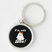 Im With Boo Funny Retro Style Sleutelhanger (Voorkant)