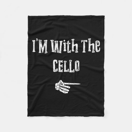 I'm With Cello Halloween Costume Funny Couples Mat Fleece Deken (Voorkant)