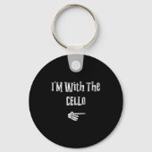 I'm With Cello Halloween Costume Funny Couples Mat Sleutelhanger (Voorkant)
