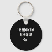 I'm With Dinosaur Halloween Costume Funny Couples  Sleutelhanger (Voorkant)