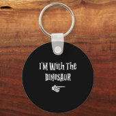 I'm With Dinosaur Halloween Costume Funny Couples  Sleutelhanger (Voorkant)