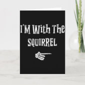 I'm With Squirrel Halloween Costume Funny Couples Kaart (Voorkant)