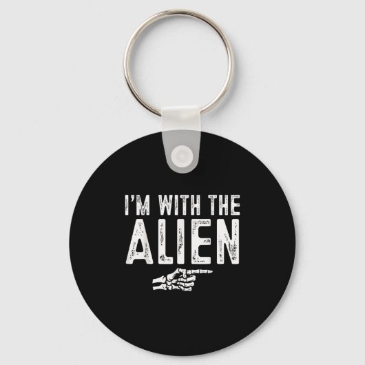 I'm With The Alien Easy Costume Halloween Couples Sleutelhanger (Voorkant)