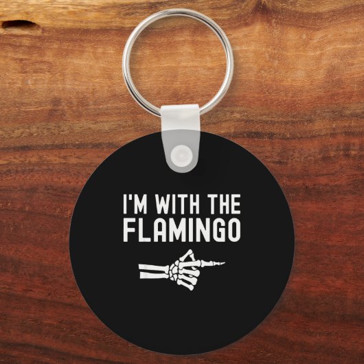I'm With The Flamingo Matching Couples Halloween F Sleutelhanger (Voorkant)