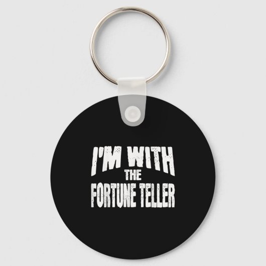 I'm With The Fortune Teller Funny Matching Hallowe Sleutelhanger (Voorkant)