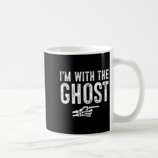 I'm With The Ghost Easy Costume Halloween Couples  Koffiemok (Rechts)