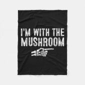 I'm With The Mushroom Easy Costume Halloween Coupl Fleece Deken (Voorkant)