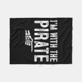 I'm With The Rate Easy Costume Halloween Couples M Fleece Deken (Voorkant (Horizontaal))