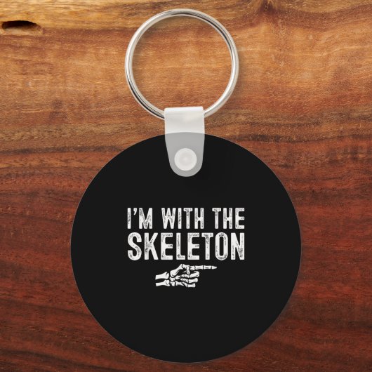 I'm With The Skeleton Easy Costume Halloween Coupl Sleutelhanger (Voorkant)