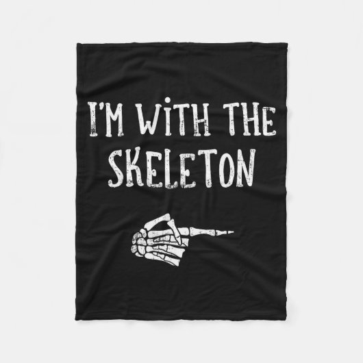 I'm With The Skeleton Matching Couple Costume Hall Fleece Deken (Voorkant)