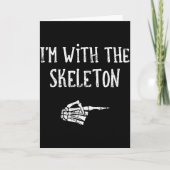 I'm With The Skeleton Matching Couple Costume Hall Kaart (Voorkant)