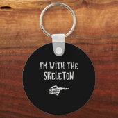 I'm With The Skeleton Matching Couple Costume Hall Sleutelhanger (Voorkant)