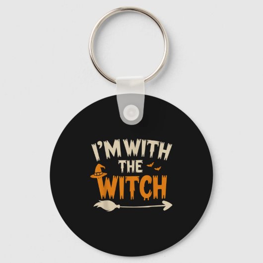I'm With The Witch Funny Husband Halloween Costume Sleutelhanger (Voorkant)