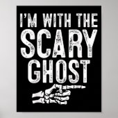 I'm With The Y Ghost Easy Costume Halloween Couple Poster (Voorkant)