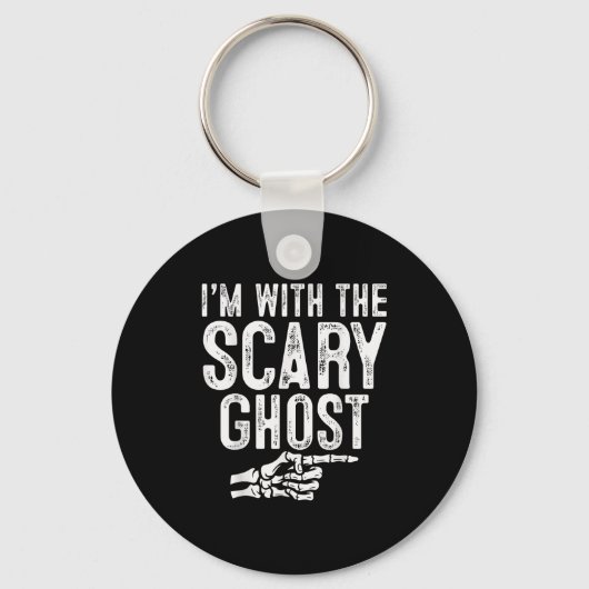 I'm With The Y Ghost Easy Costume Halloween Couple Sleutelhanger (Voorkant)